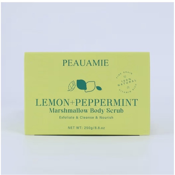 Peauamie Lemon + Peppermint Marshmallow Body Scrub NIP - Picture 7 of 9